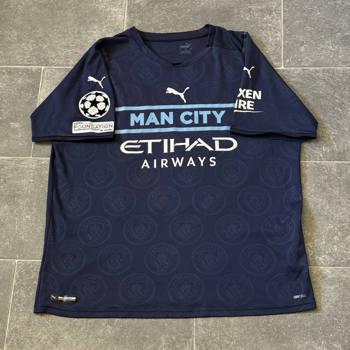 Manchester City Third Away 2021/22 Football Shirt XL Adults UCL #10 Grealish