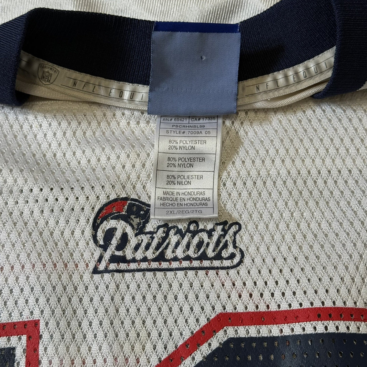 NEW ENGLAND PATRIOTS NFL JERSEY #12 TOM BRADY AUTHENTIC REEBOK SIZE 2XL XXL