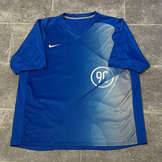 Vintage Nike Total 90 Shirt Mens Large Blue Soccer Jersey T90 Y2K 2005