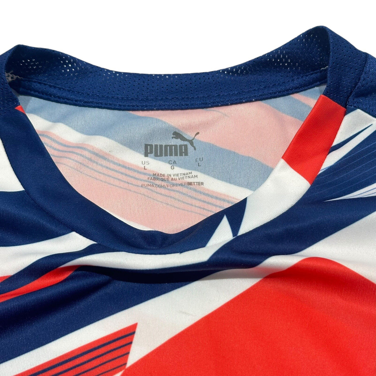PUMA CHRISTIAN PULISIC BLUE SOCCER FOOTBALL JERSEY SHIRT TOP LARGE