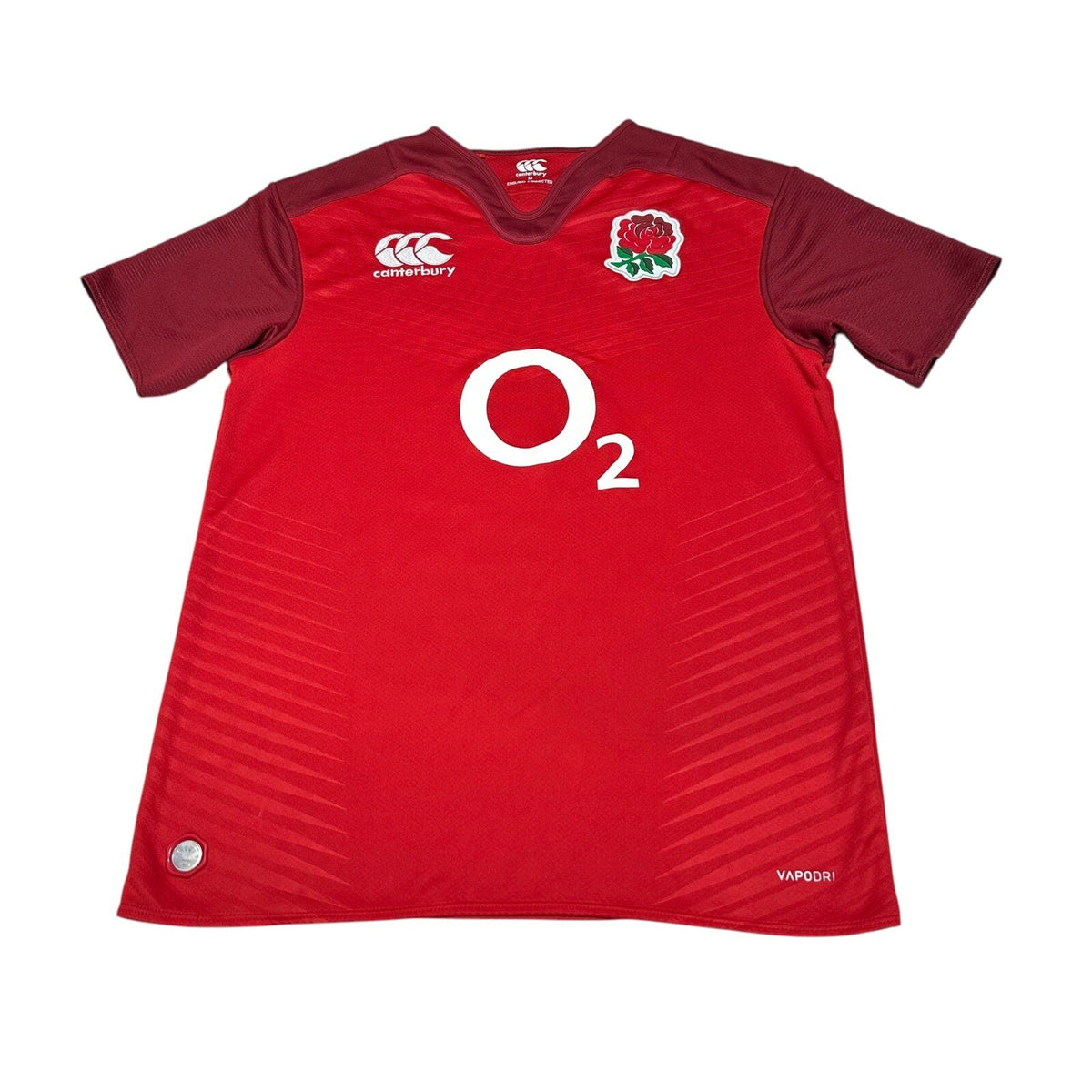 England Canterbury Rugby Union 2015 Shirt Jersey Size Medium Red Away Vapordri