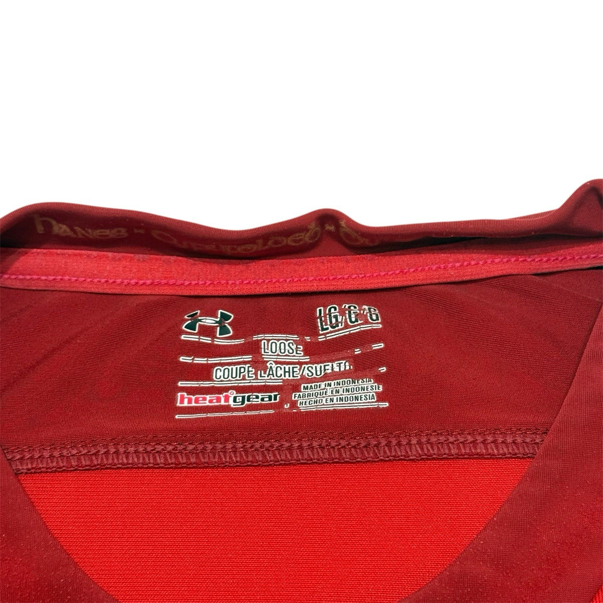 WRU Rugby Shirt Under Armour Red Admiral UK Men's Size Large