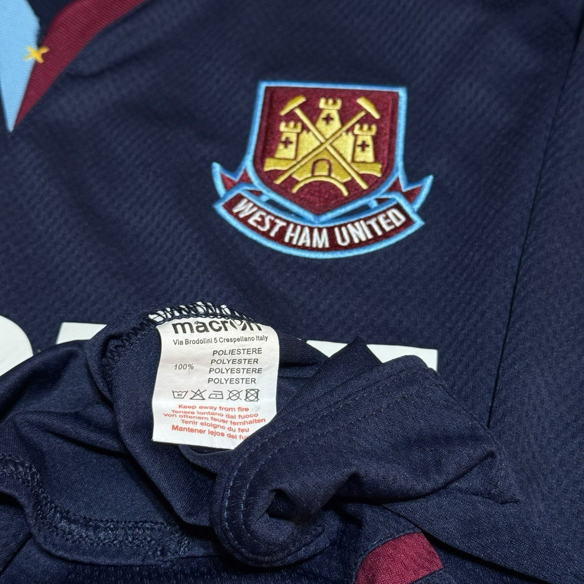 West ham United Away Shirt 2012/2013 Football Jersey Macron Size 2XL-3XL