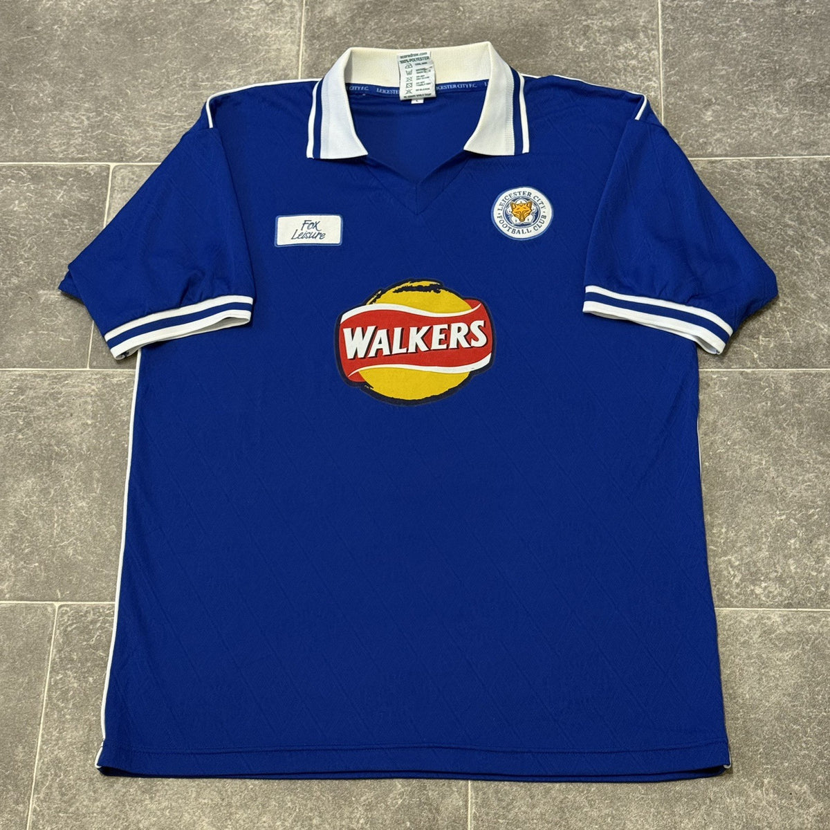 Leceister City 1998 - 2000 Home Shirt Scoredraw Size Large Adults