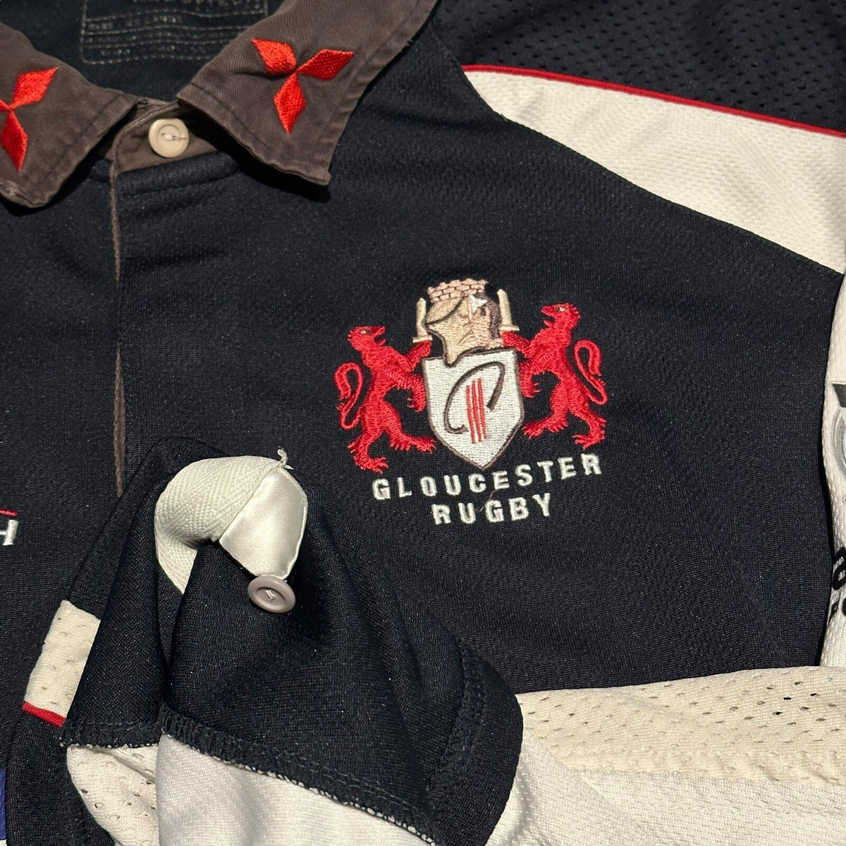 GLOUCESTER RUGBY SHIRT XXL 2007-2008 RUGBYTECH JERSEY TOP