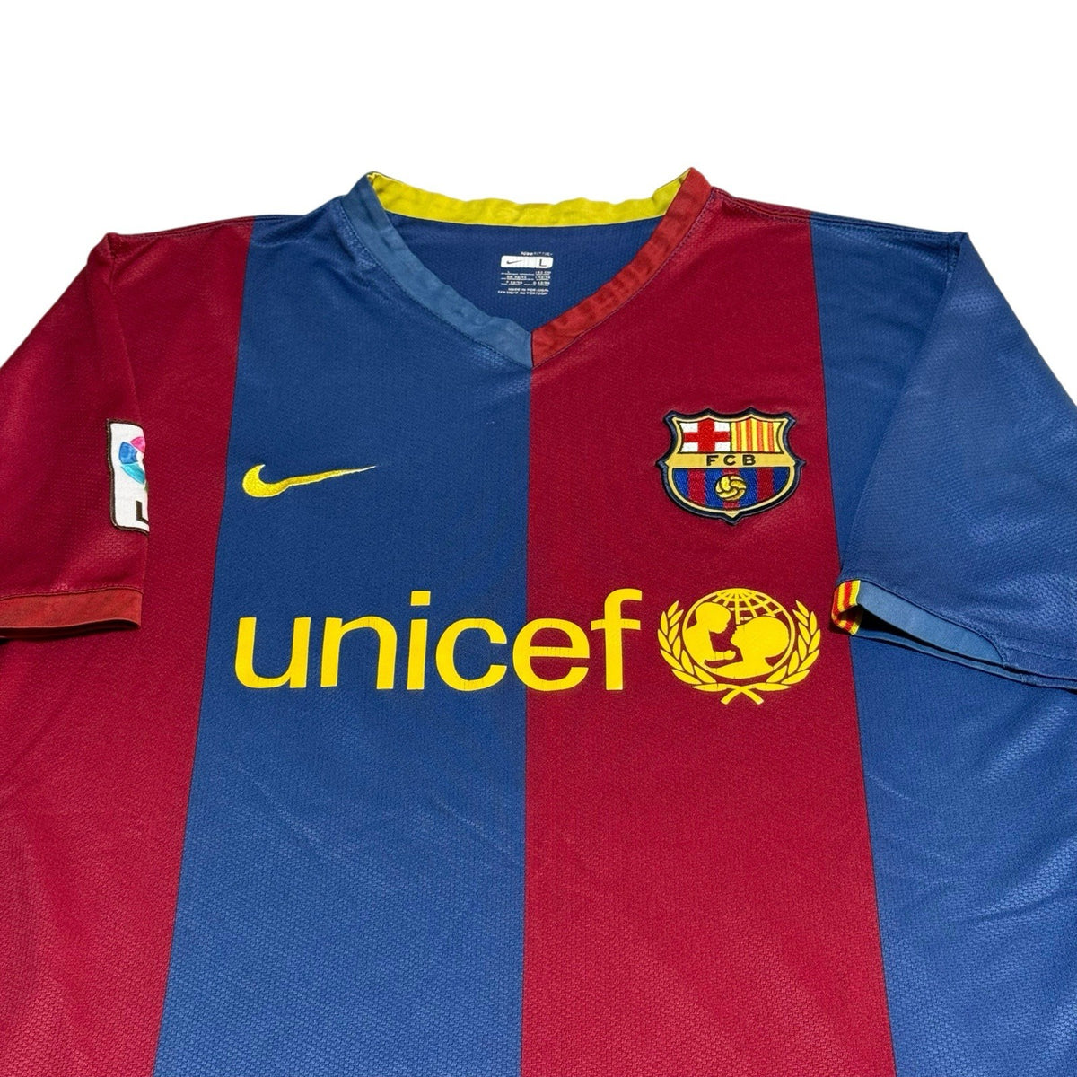 FC Barcelona Football Shirt Messi #19 HOME 2006/2007 UCL Soccer Jersey Large