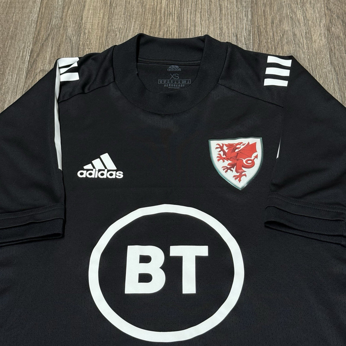 Adidas Black Wales Football Shirt Training Jersey 2021-22 Size XS Adults