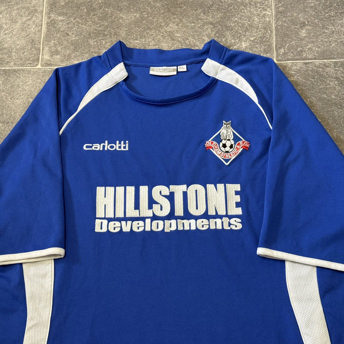 OLDHAM ATHLETIC CARLOTTI 2007/08 HOME FOOTBALL SHIRT MENS XL SOCCER JERSEY