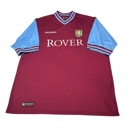 ASTON VILLA 2003/2004 HOME FOOTBALL SHIRT JERSEY DIADORA SIZE XL/XXL