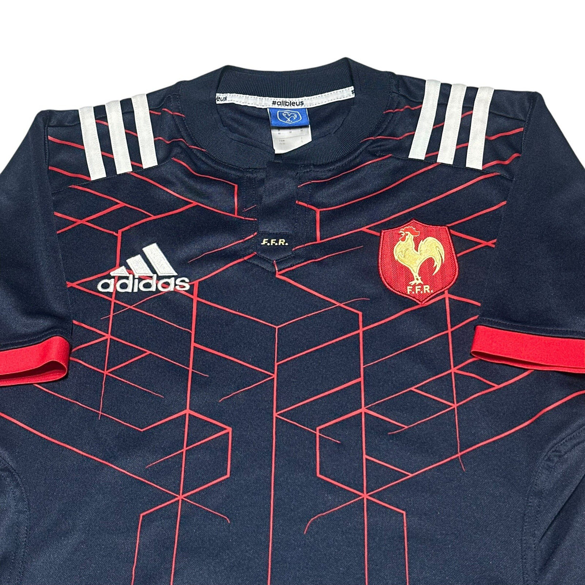 France Rugby Union Home Shirt 2016/2017 Adidas Jersey Blue Medium M