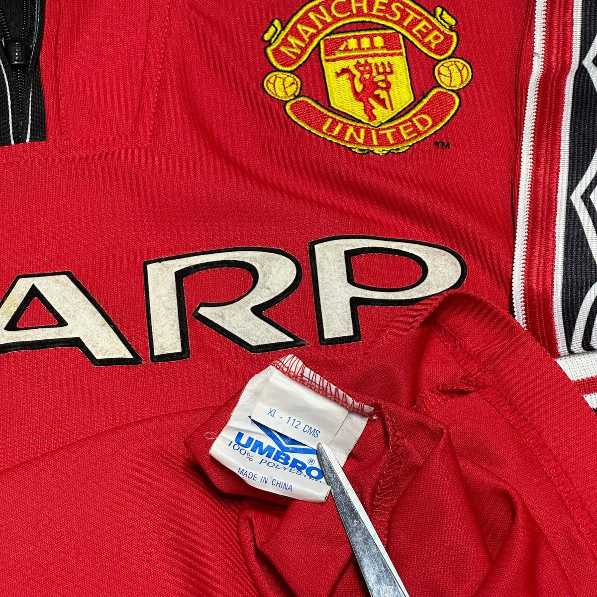 Manchester United Home Football Shirt 1998/00 XL Adult Umbro Extra Large
