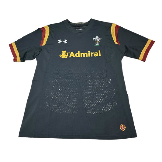 Under Armour Wales Rugby Shirt 2015/16 Away SIZE XL WRU Admiral HeatGear