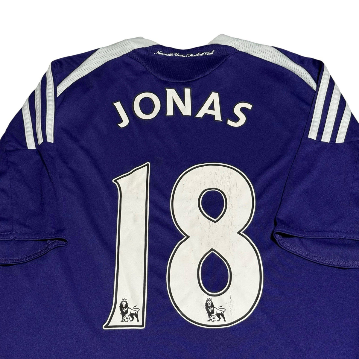 NEWCASTLE UNITED ADIDAS 2008-09 AWAY SHIRT FOOTBALL JERSEY SIZE M/L JONAS 18