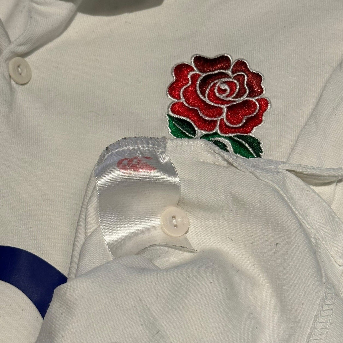 England Rugby Shirt Mens M White Home Kit Canterbury O2 Rose Logo Festival Top