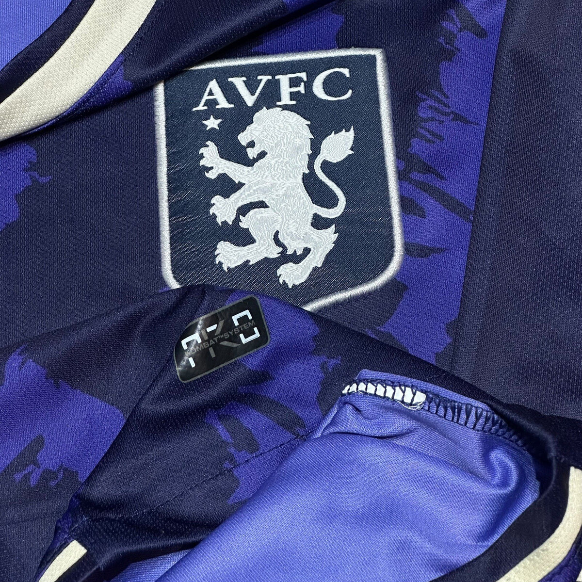 Aston Villa 2021-22 Third Shirt Kappa Large Football Jersey Dark Blue Size L