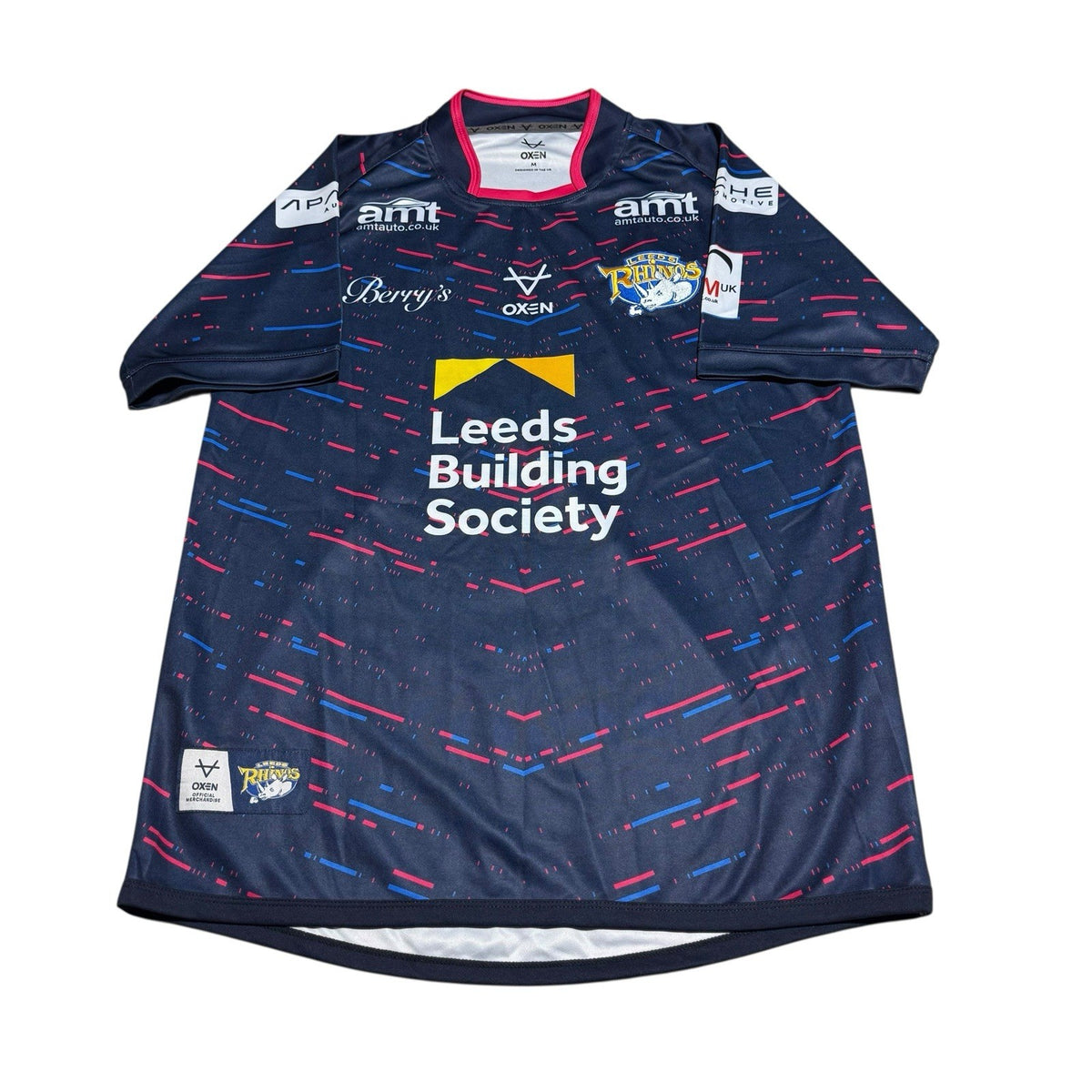 Leeds Rhinos Rugby Super League Away Shirt 2024 Oxen M Medium Jersey Blue Top