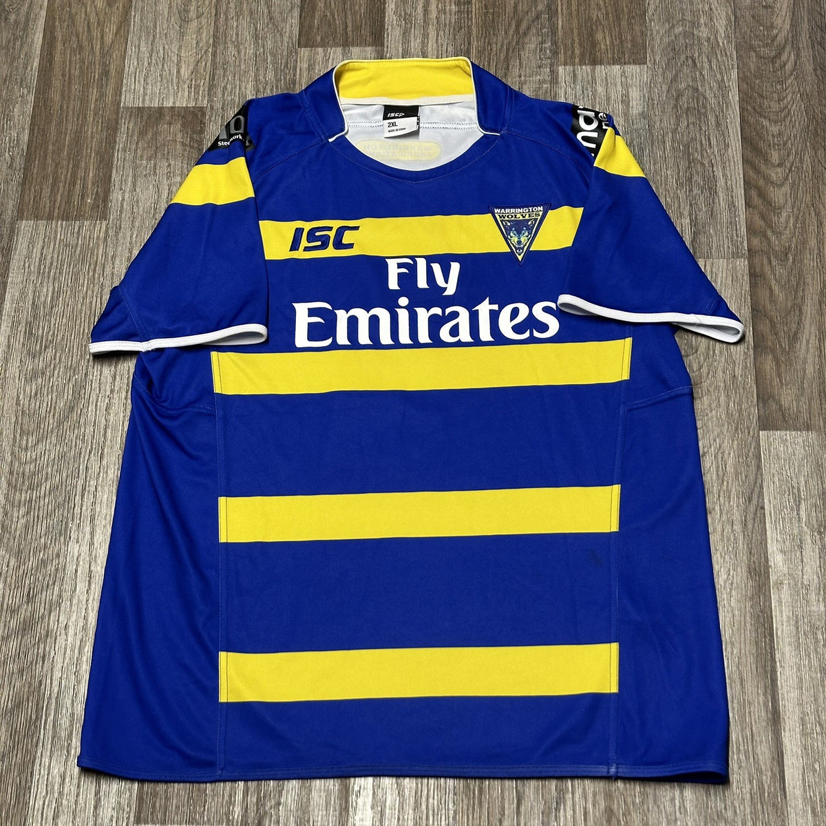 Warrington Wolves Super League 2015 Home Jersey XXL 2XL Adults #9 Clark