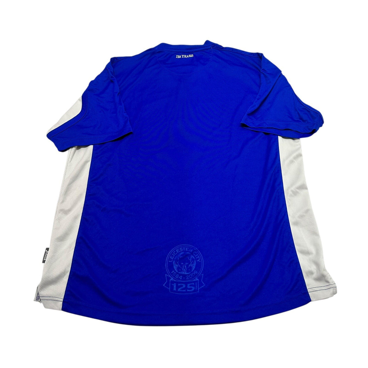 LEICESTER CITY 2009/2010 HOME FOOTBALL SHIRT SIZE LARGE 125 YEAR ANNIVERSARY