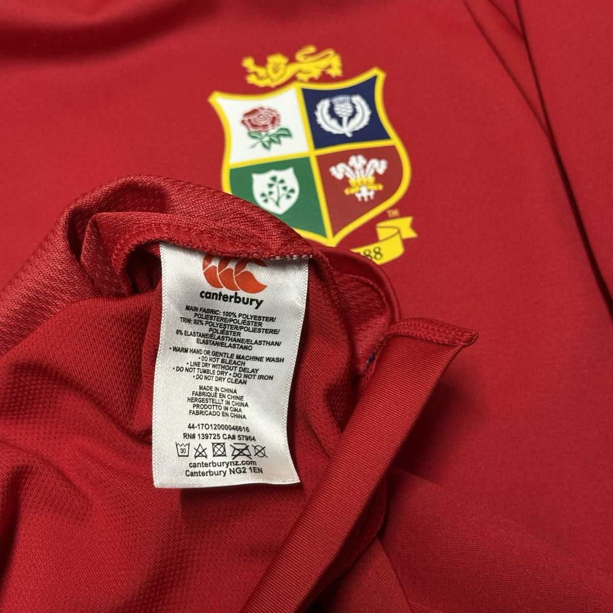 British Lions Rugby Jersey Jumper Canterbury Drill Top Size Large