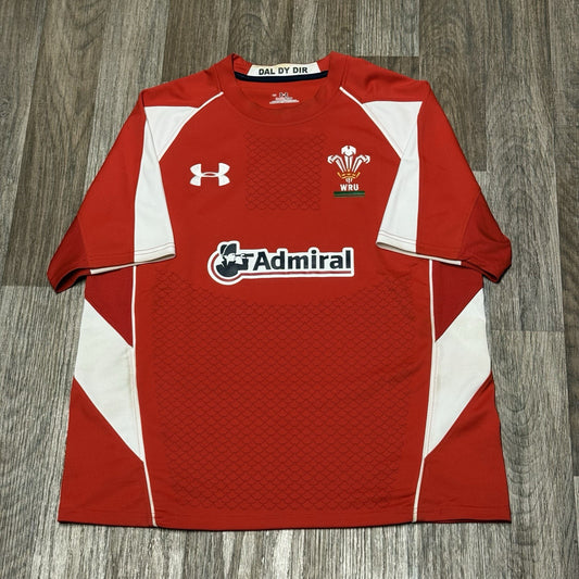 Wales Rugby Shirt Admiral Under Armour Home 2010-2011 Size Large