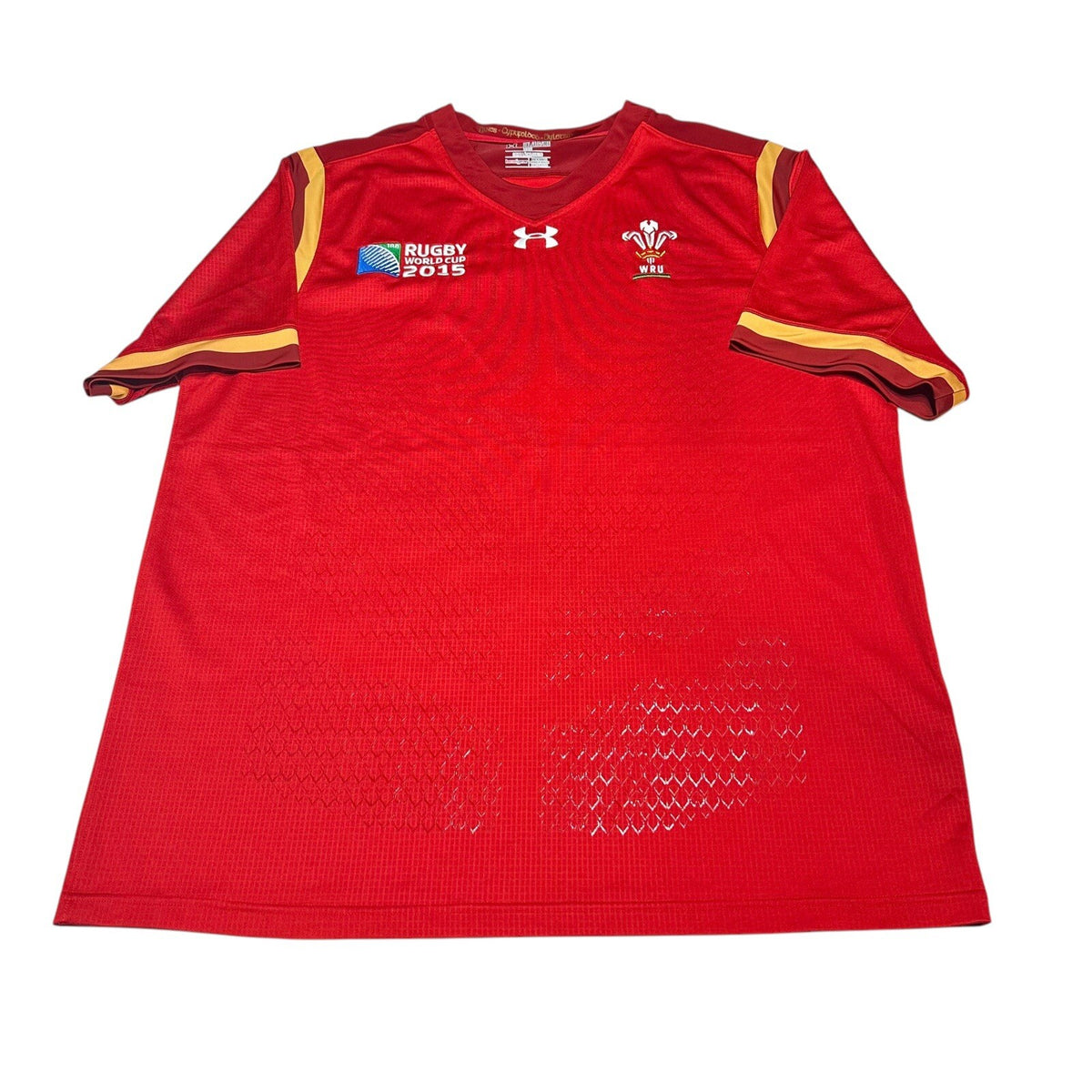Wales Rugby Shirt 2015 World Cup Mens 3XL WRU Home Union Under Armour Jersey