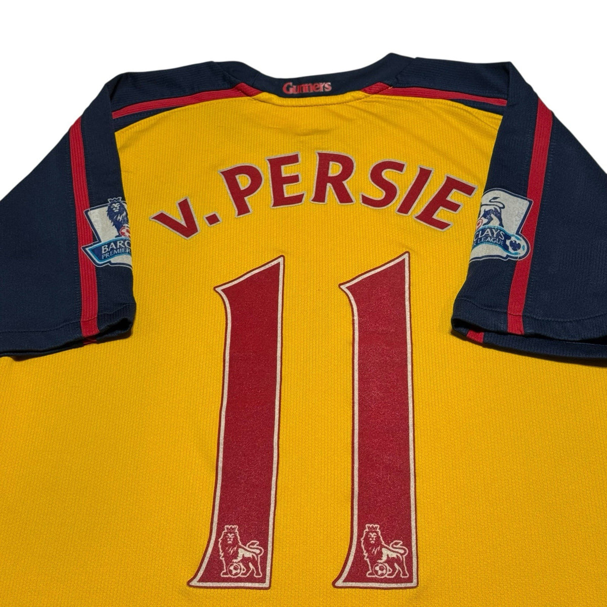Arsenal 2008/2009 Nike Away Shirt Premier League V. Persie No 11 Yellow XL Youth