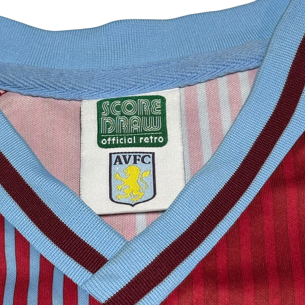 Aston Villa Away Football Shirt Jersey 1989 Score Draw L Large