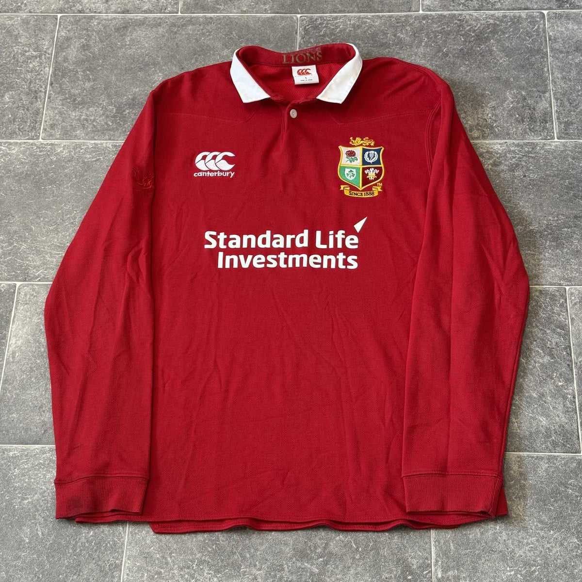 Canterbury British And Irish Lions Rugby Shirt Long Sleeve Large Men’s
