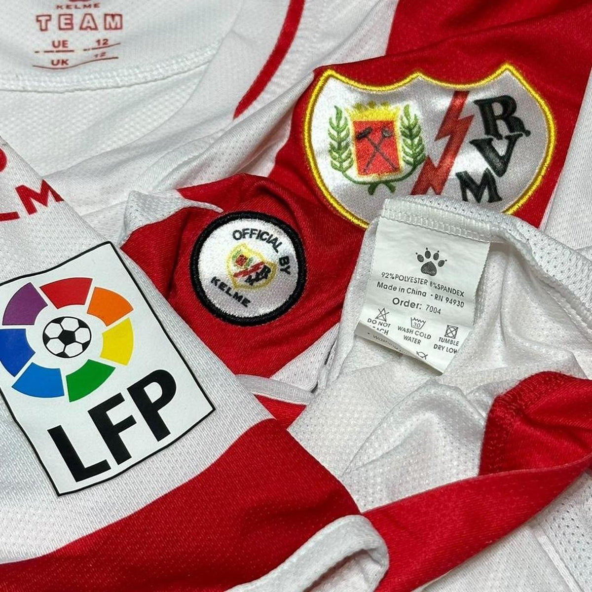 Rayo Vallecano 2016-17 Home Shirt Size 12 Woman’s KELME Football Jersey