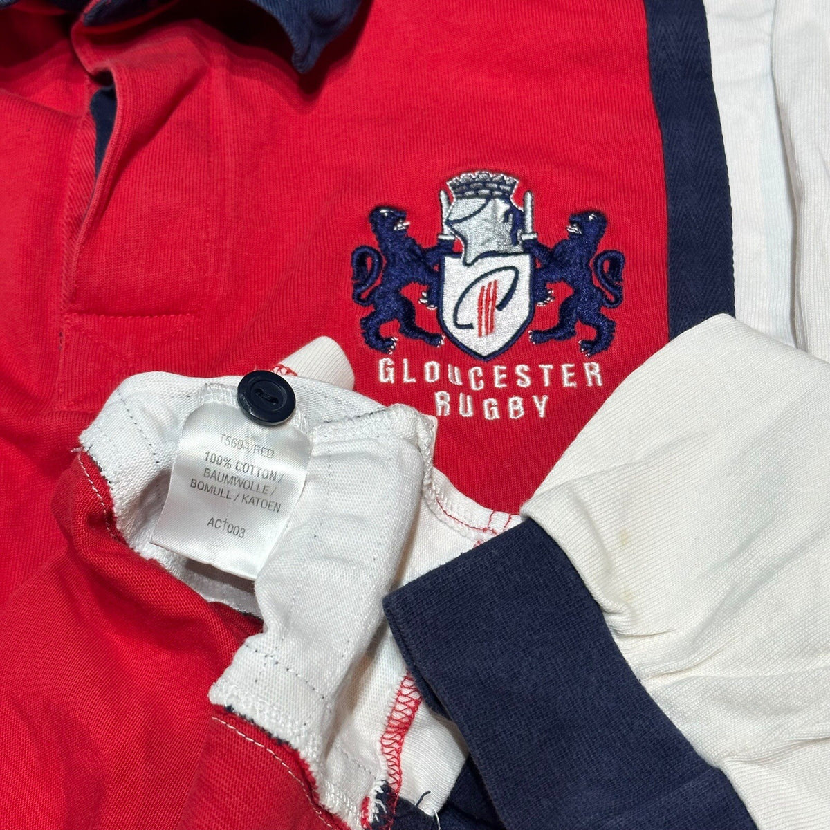 Gloucester Rugby Home Shirt 2005-2007 Cotton Traders SMALL S Jersey Top VINTAGE