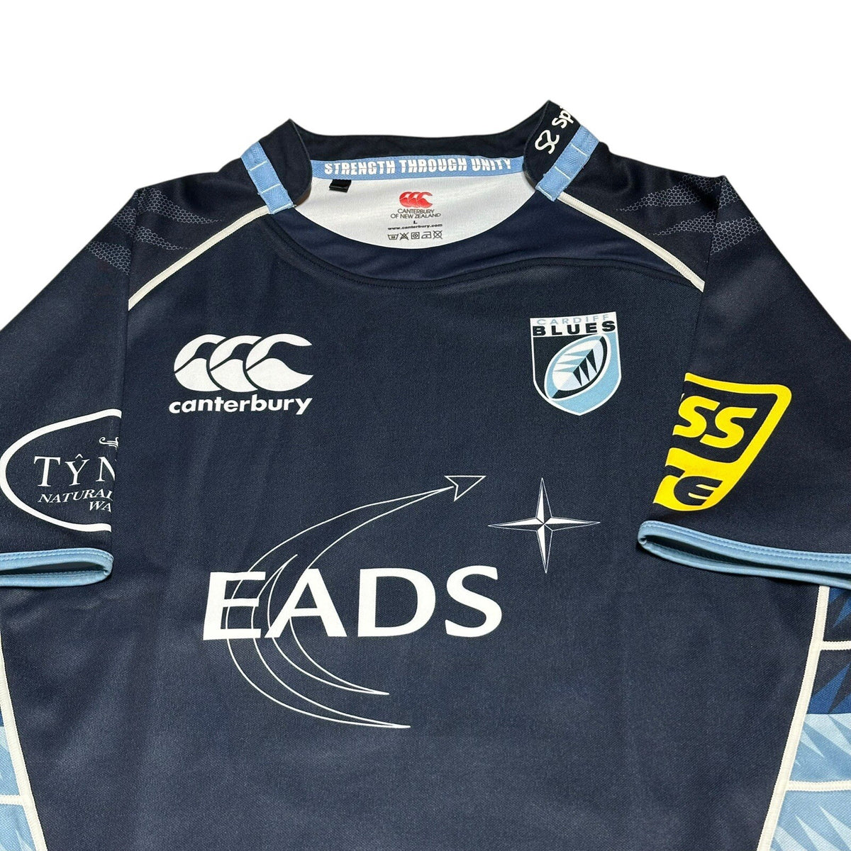 Cardiff Blues Rugby Home Shirt 2010/2011 Canterbury Large L Jersey Top