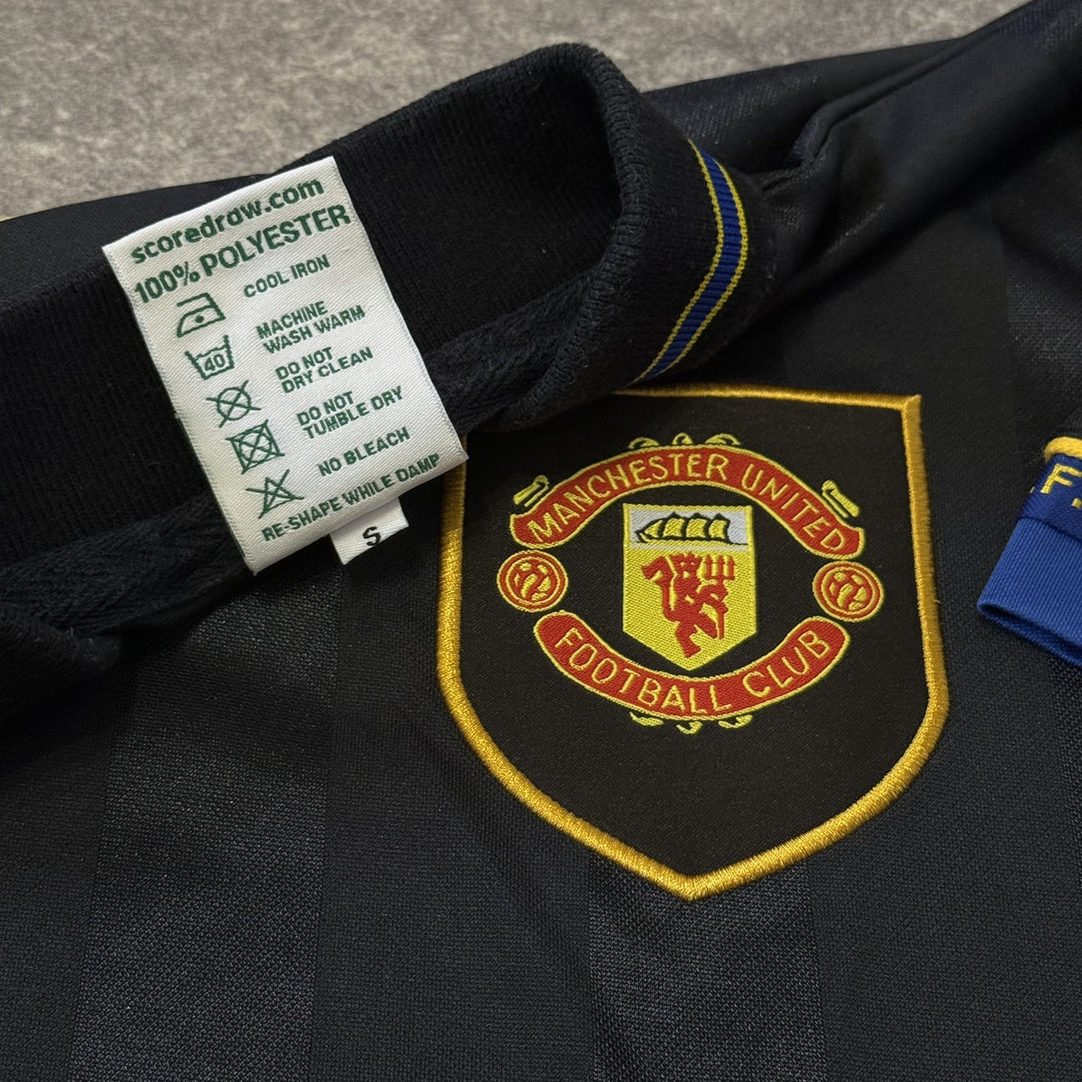 Manchester United 1993 1995 Away Football Shirt Jersey Score Draw Small Adults