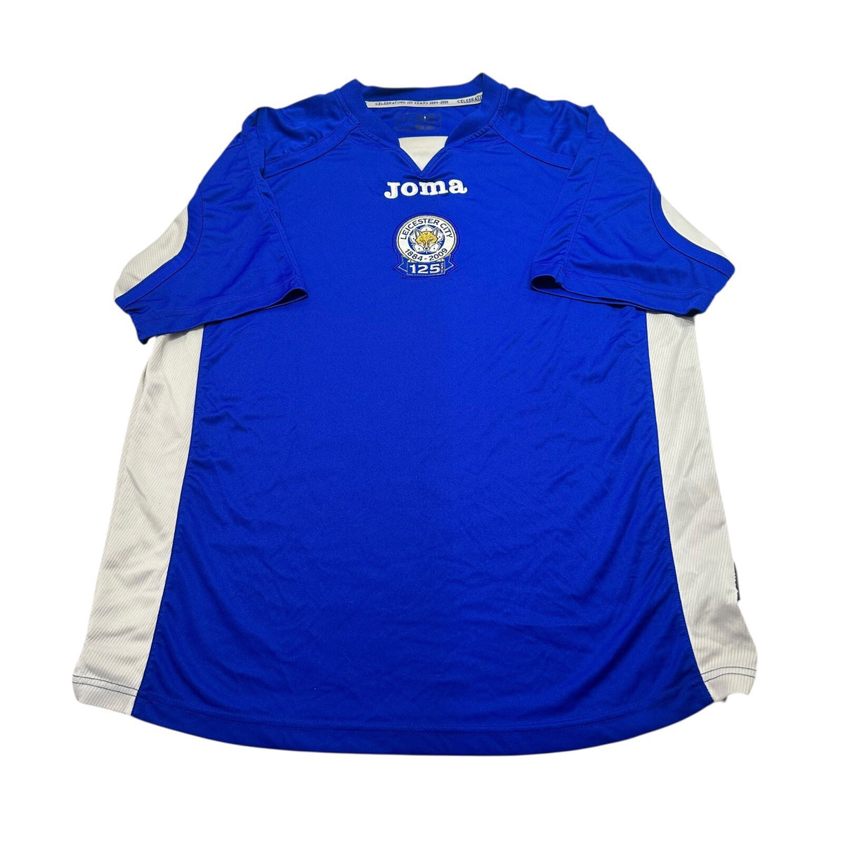 LEICESTER CITY 2009/2010 HOME FOOTBALL SHIRT SIZE LARGE 125 YEAR ANNIVERSARY