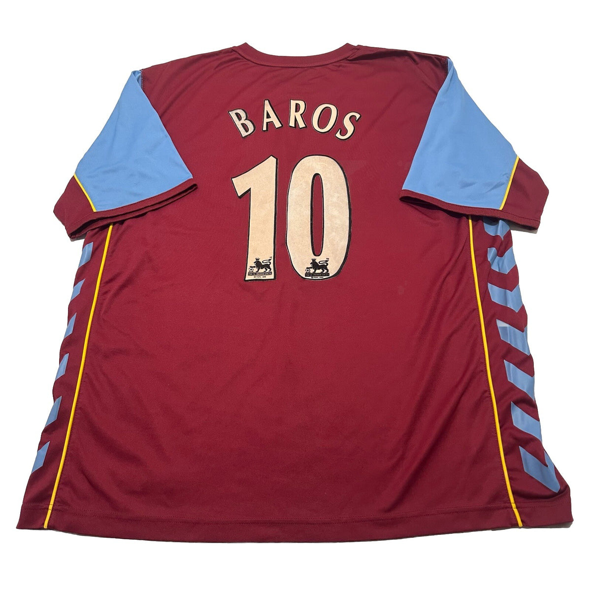 Aston Villa 2005/06 Premier League Hummel Home Football Shirt XL/XXL 10 Baros