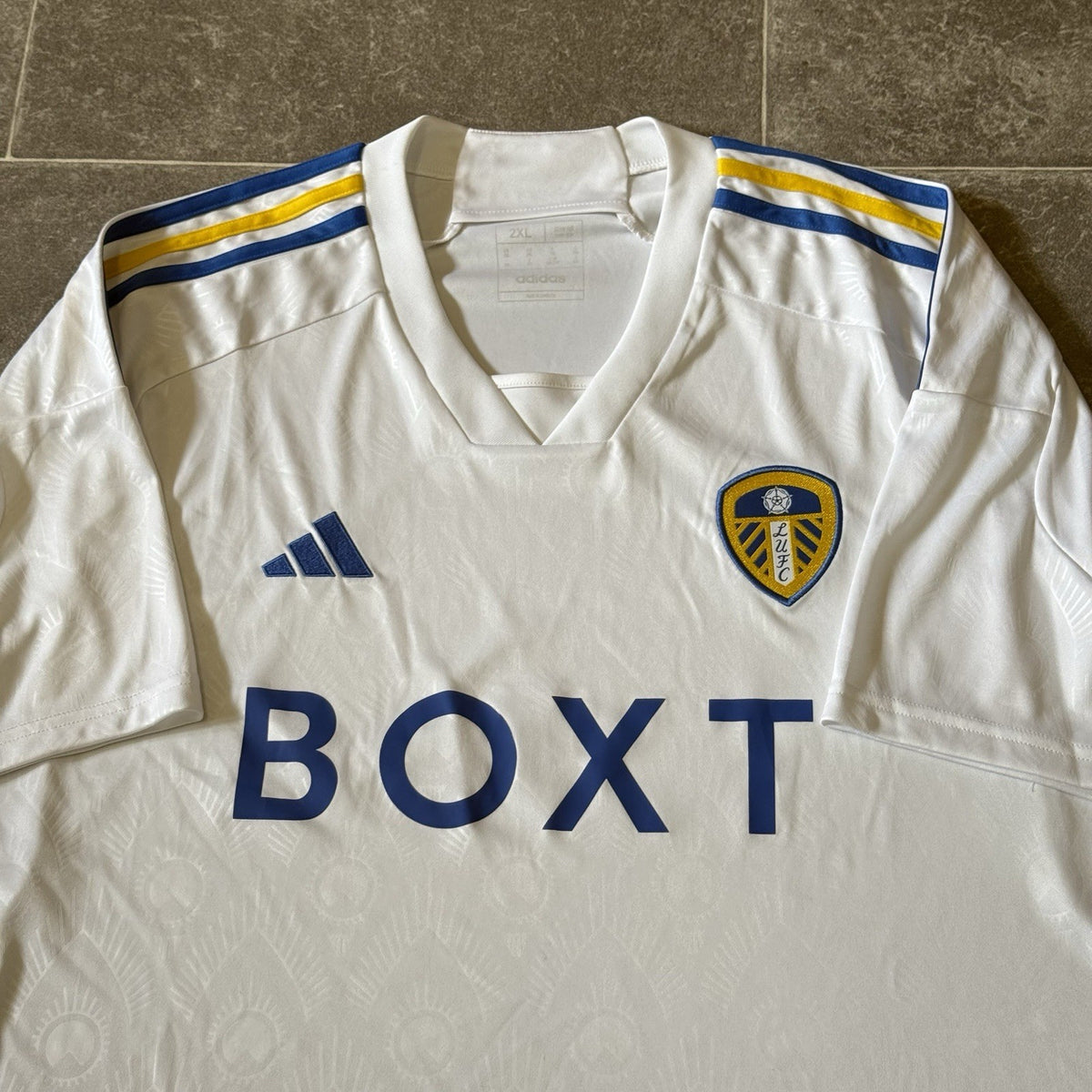 Leeds United 23/24 Home Football Shirt Adidas Authentic Size 2XL XXL