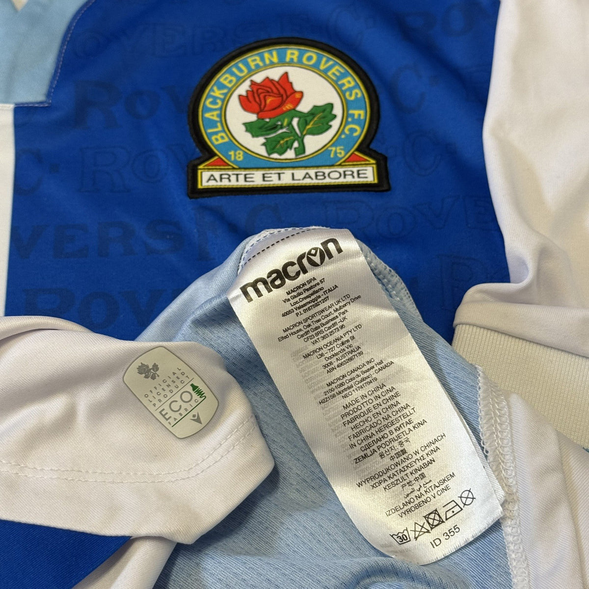 Blackburn Rovers Home 2023/2024 Macron Football Shirt Large Adults