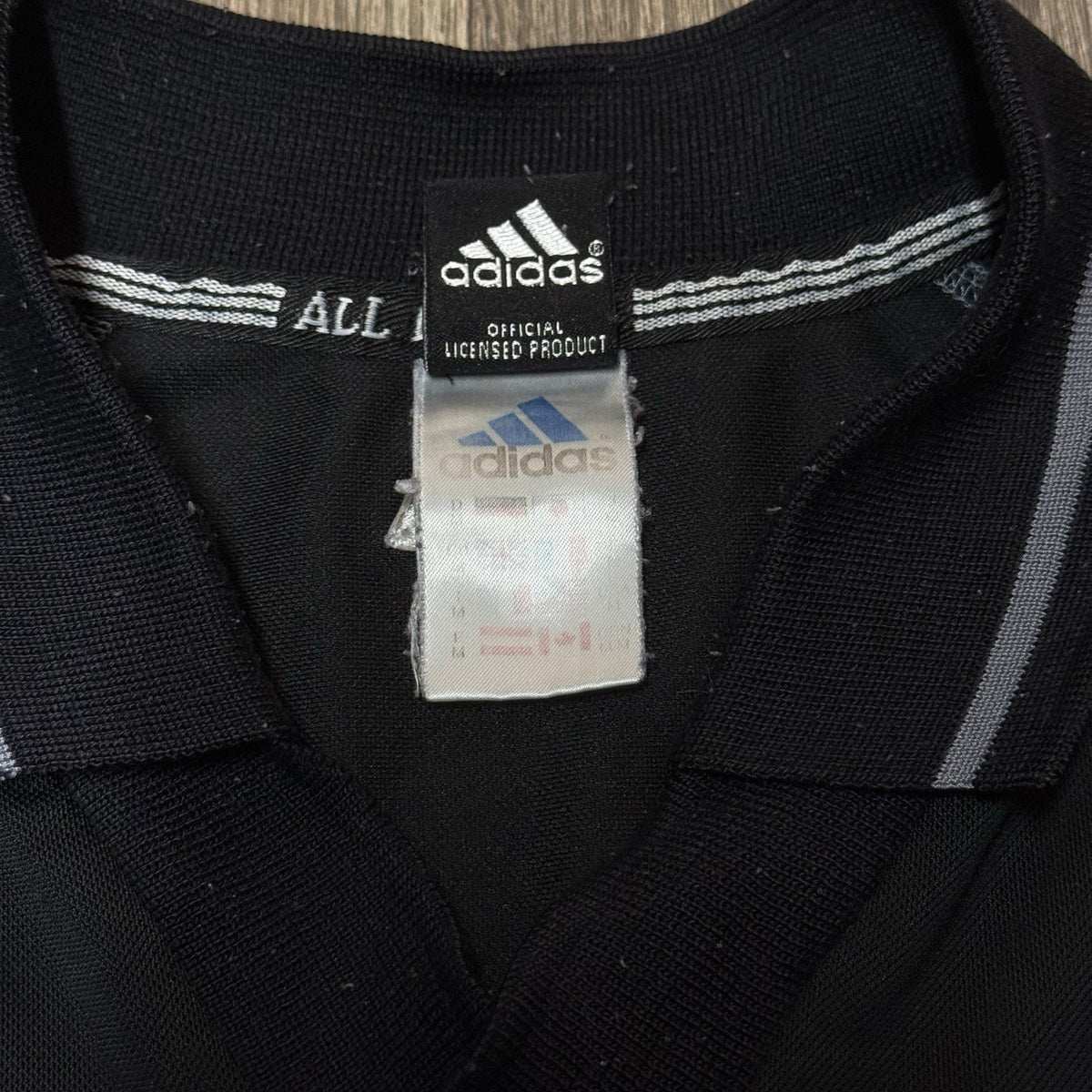Adidas All Black Rugby Shirt Mens Medium Black 2001