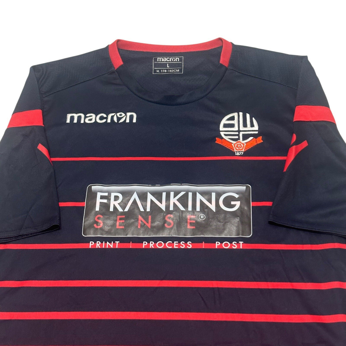 BOLTON WANDERERS 2018/2019 SOCCER FOOTBALL SHIRT JERSEY MACRON MEN'S SIZE L