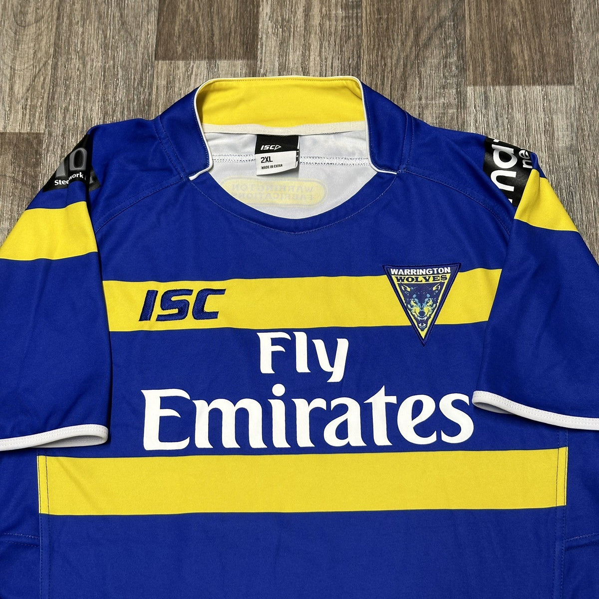 Warrington Wolves Super League 2015 Home Jersey XXL 2XL Adults #9 Clark
