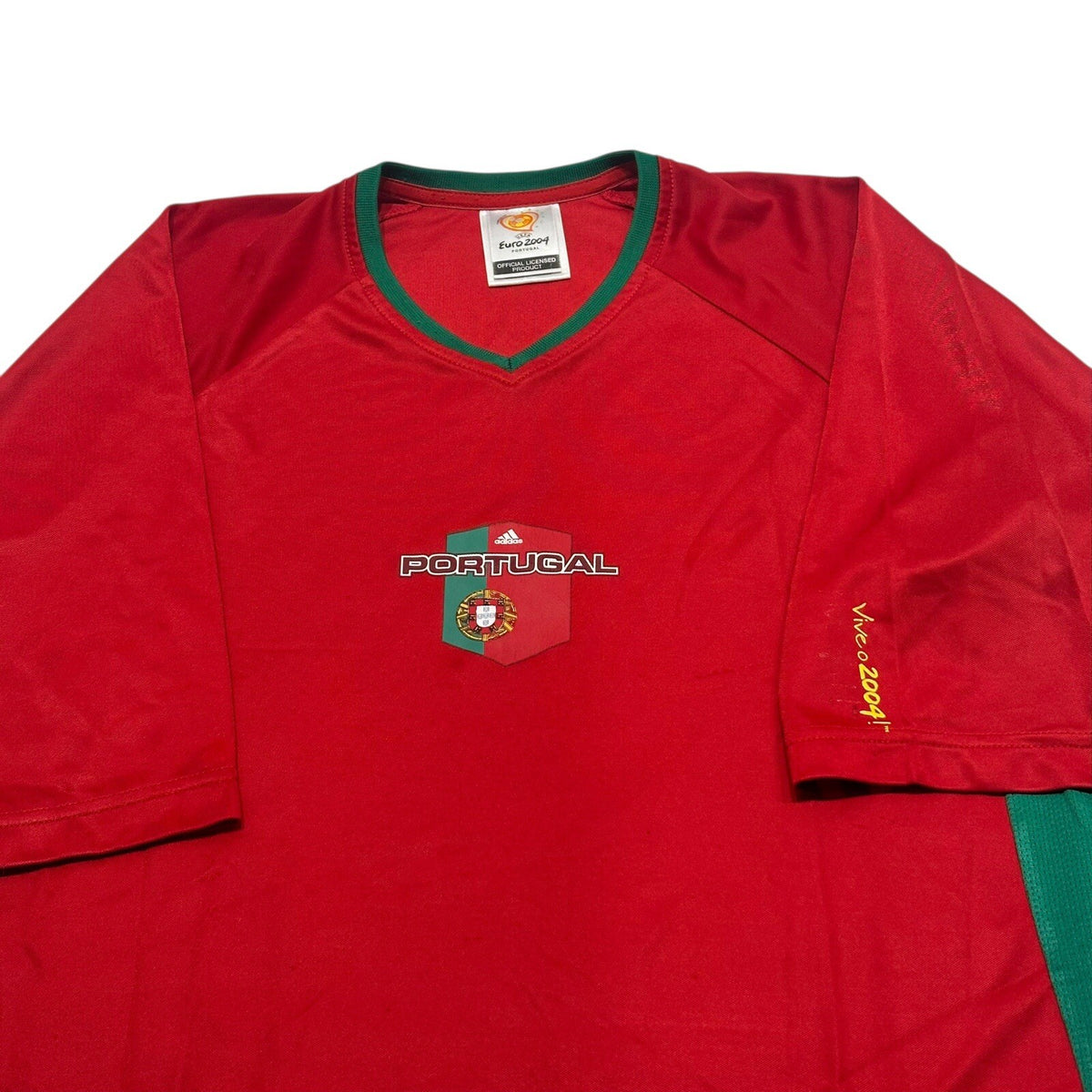 PORTUGAL NATIONAL TEAM SHIRT EURO 2004 SOCCER JERSEY FOOTBALL SHIRT M Adidas