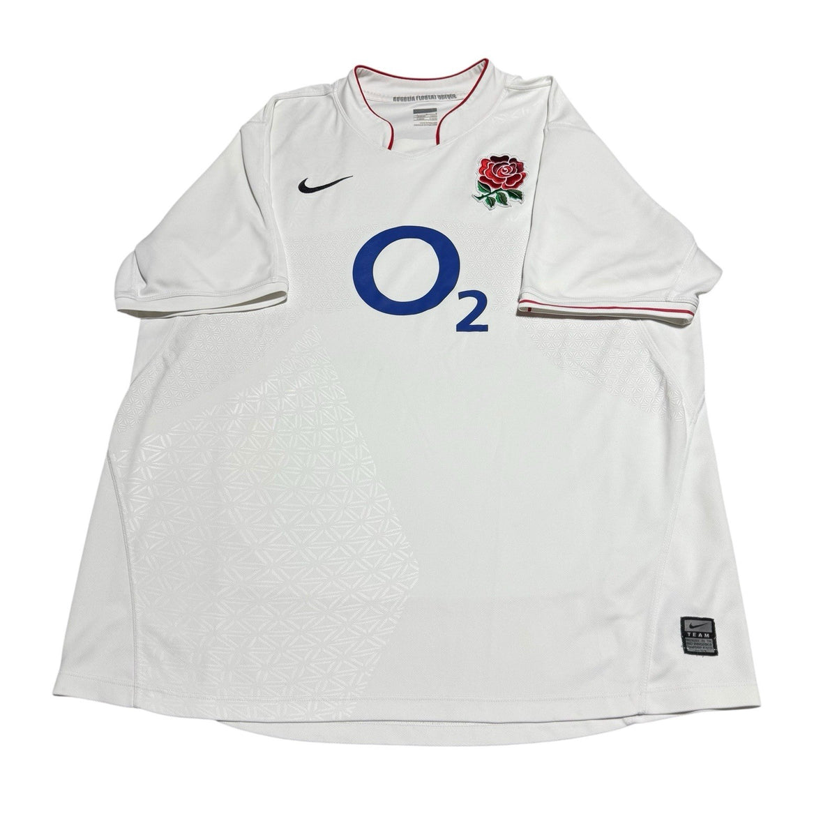 England Rugby Shirt Size Large 2009/10 Home Nike Dri Fit Stretchy Jersey