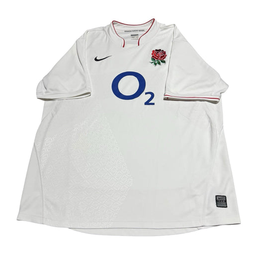 England Rugby Shirt Size Large 2009/10 Home Nike Dri Fit Stretchy Jersey