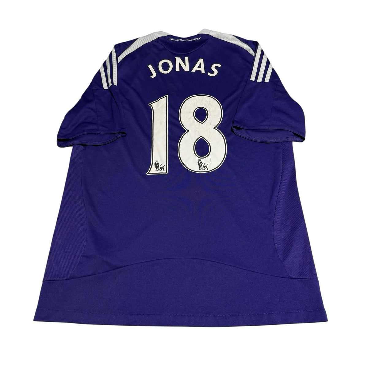 NEWCASTLE UNITED ADIDAS 2008-09 AWAY SHIRT FOOTBALL JERSEY SIZE M/L JONAS 18