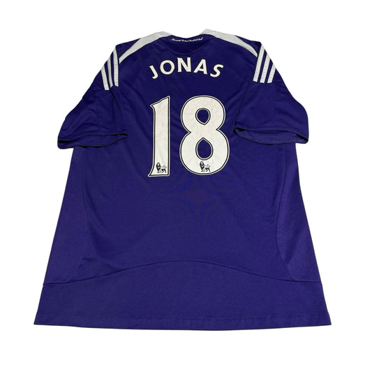 NEWCASTLE UNITED ADIDAS 2008-09 AWAY SHIRT FOOTBALL JERSEY SIZE M/L JONAS 18