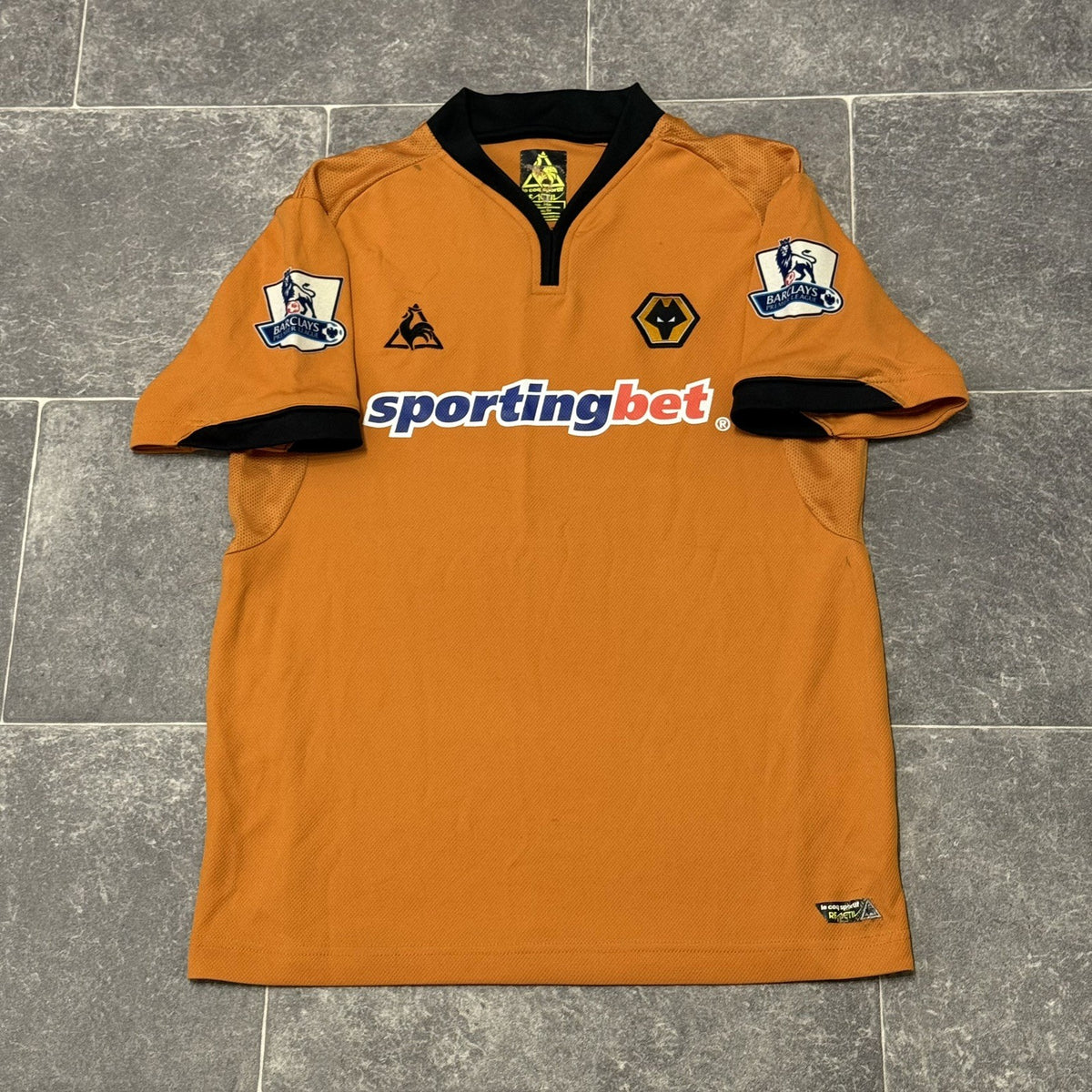 WOLVERHAMPTON Wanderers WOLVES home shirt jersey Le Coq Sportif 2009-10 adult XS