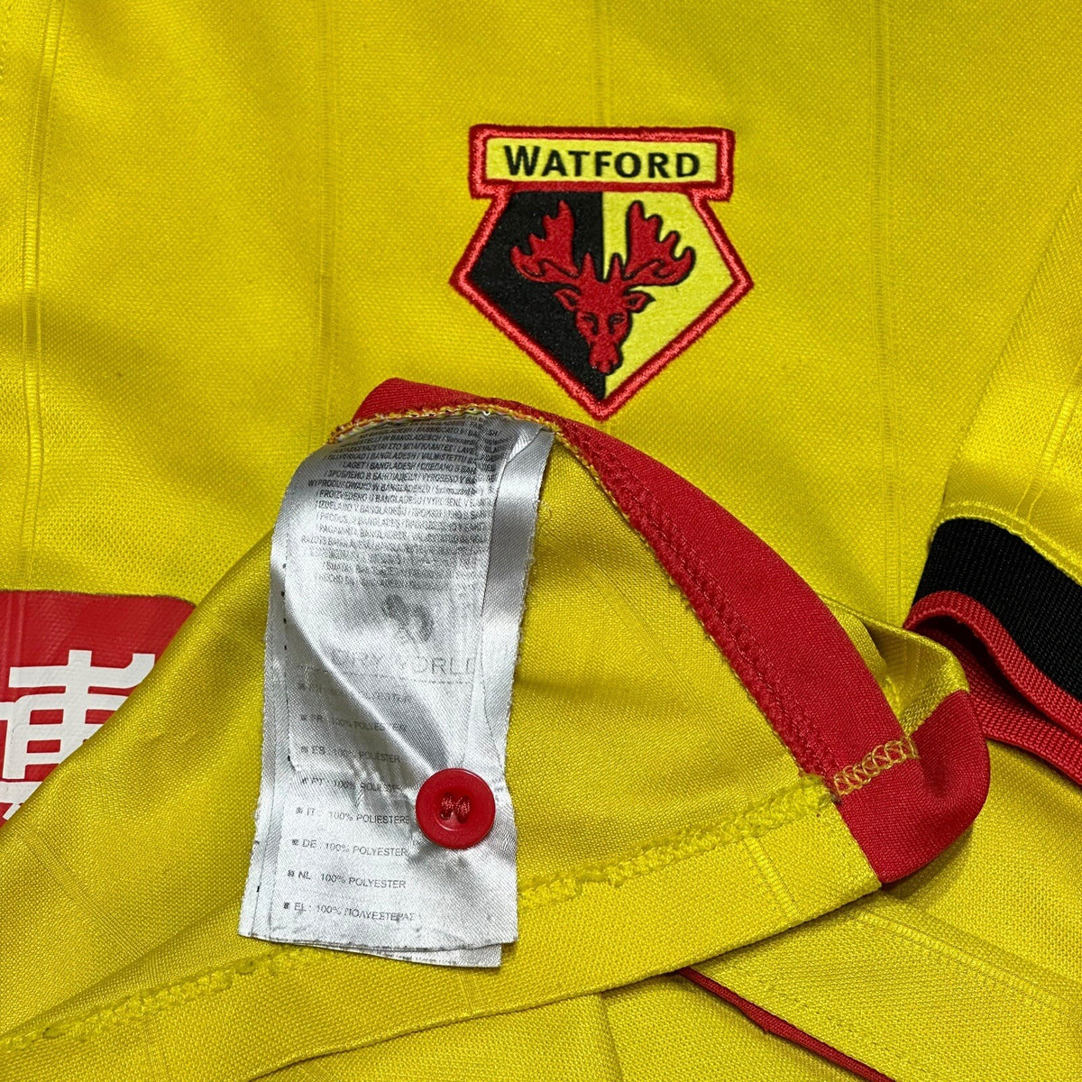 Watford Home Football Shirt 2016/17 Adults XXL Dryworld Used