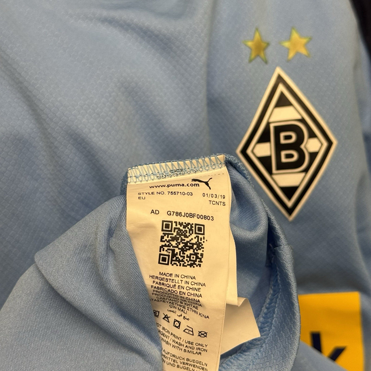 Borussia Mönchengladbach 2019/2020 away football shirt jersey Puma size Large
