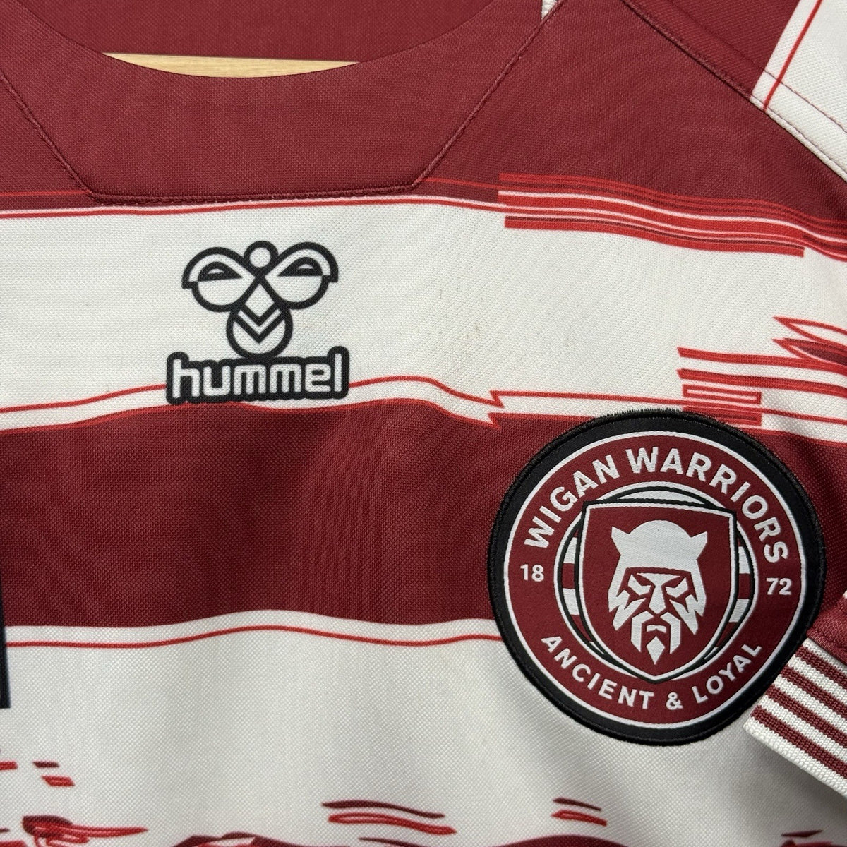 Wigan Warriors 2023 Home Rugby Authentic Jersey Hummel Shirt LARGE Woman’s