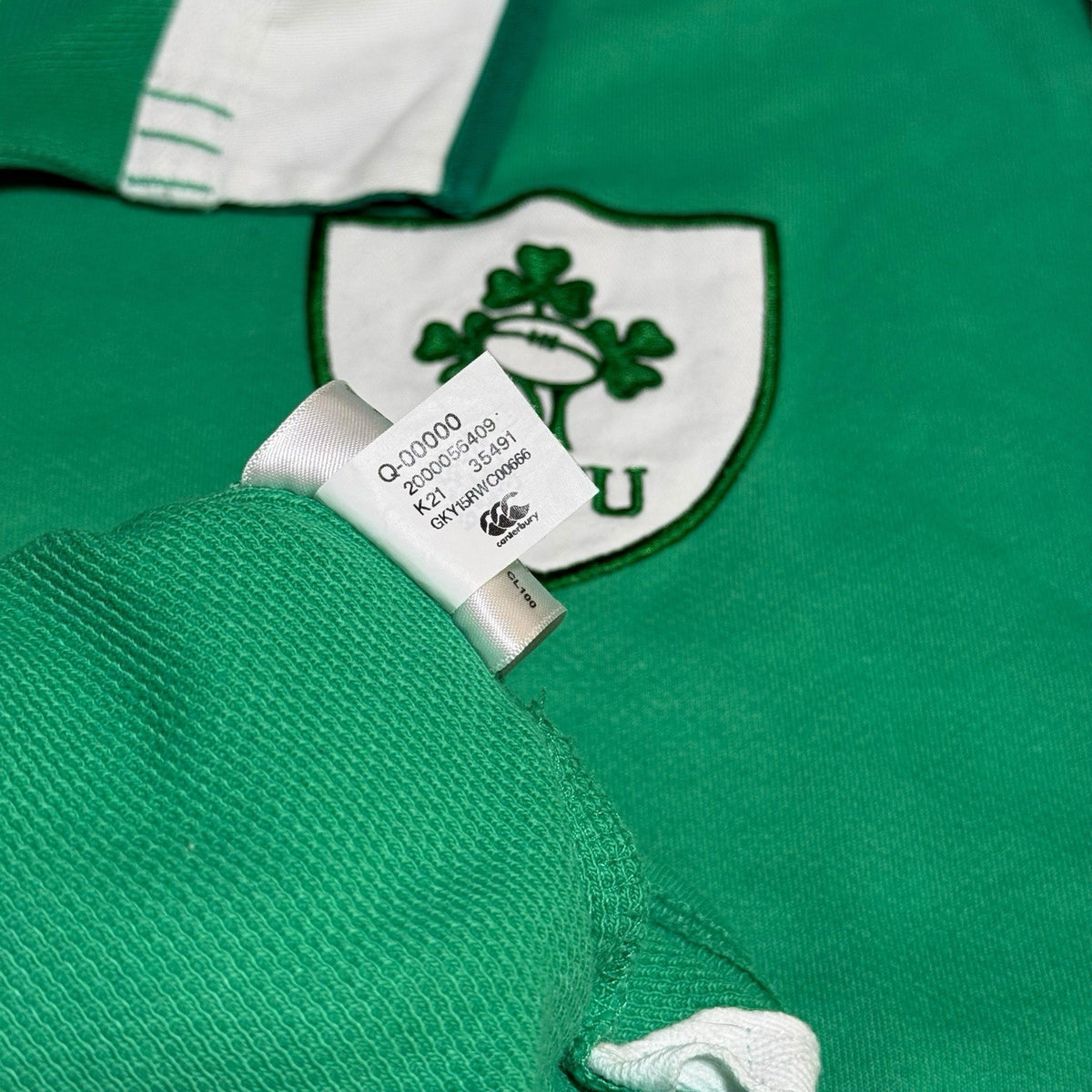 Ireland Canterbury Rugby Shirt Mens 4XL Green Jersey Top Longsleeve Union IRFU