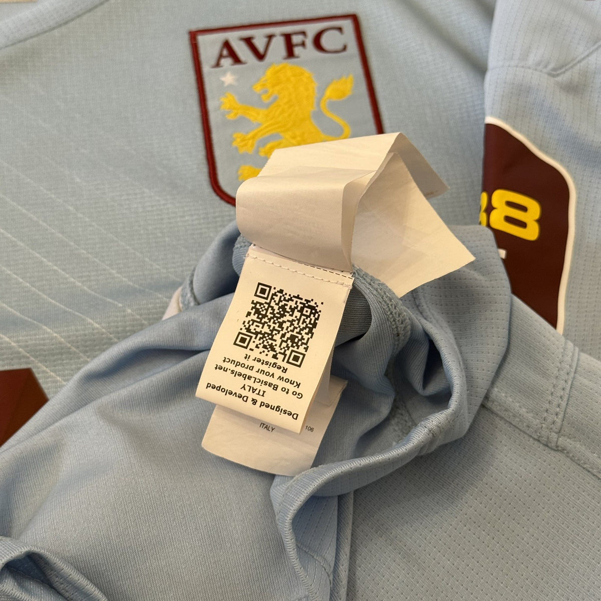 ASTON VILLA FC 2019-2020 MENS LARGE AWAY FOOTBALL SHIRT KAPPA